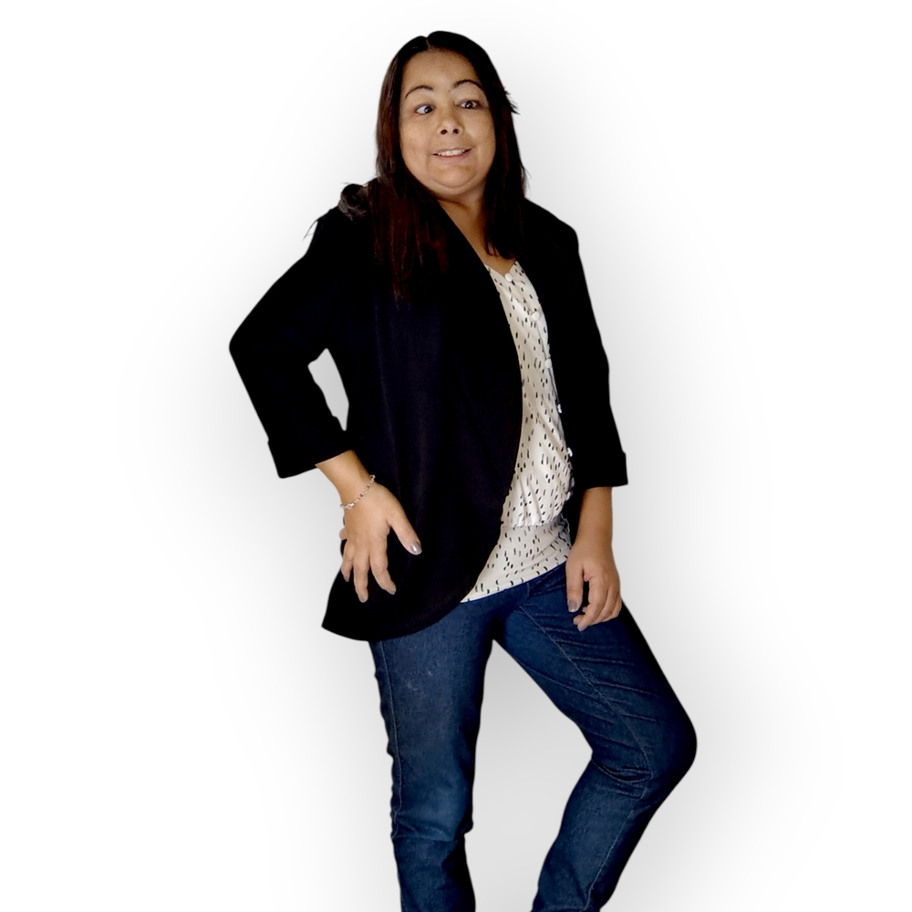 Ripe Classic Black Cardigan Blouse Women's Medium